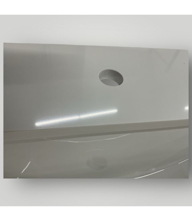 51606 White Marble Double Sink Vanity Top 66"W x 22"D