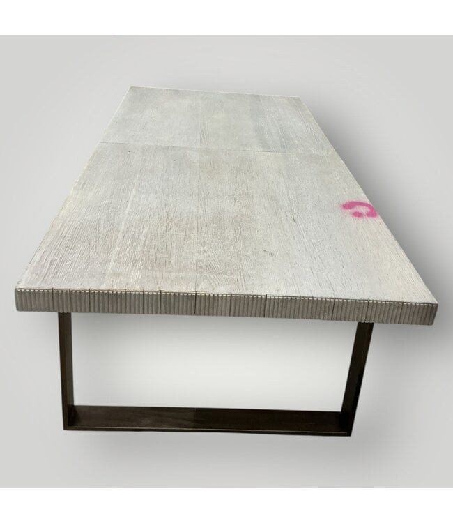 51591 Rectangular Dining Table With Bronze Finished Base