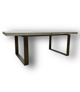 51591 Rectangular Dining Table With Bronze Finished Base