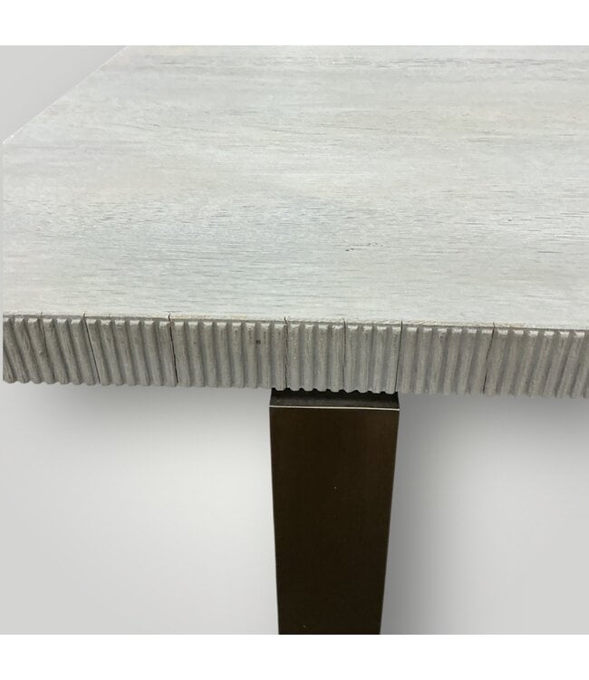 51591 Rectangular Dining Table With Bronze Finished Base