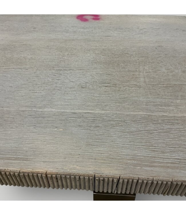 51591 Rectangular Dining Table With Bronze Finished Base