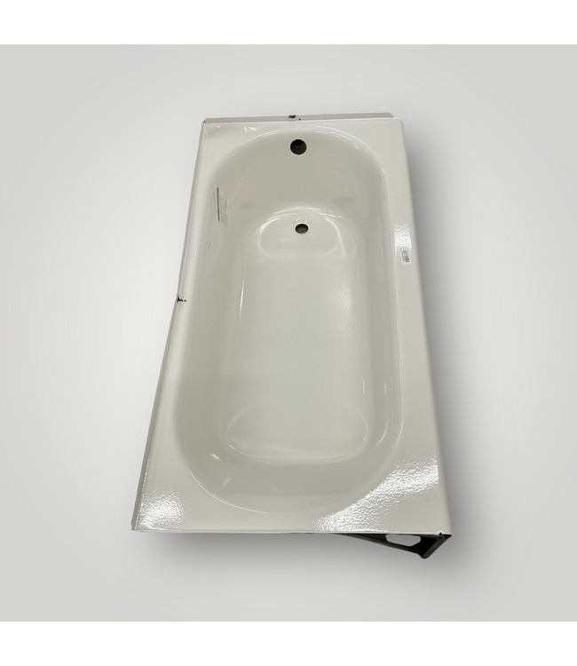 51629 White Enameled Steel Bathtub 60"L x 30"W