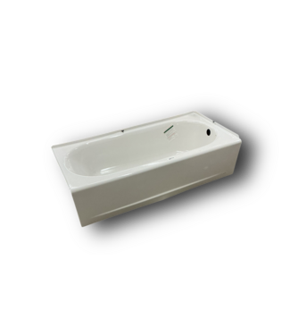 51629 White Enameled Steel Bathtub 60"L x 30"W