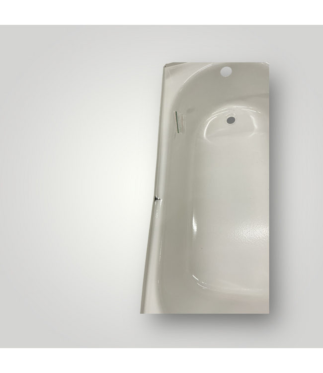 51629 White Enameled Steel Bathtub 60"L x 30"W