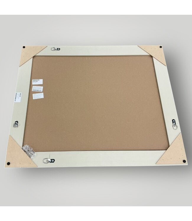 51633 Cream Wood Frame Wall Mirror 27.75"W x 33.75"H