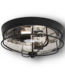 51643 Matte Black Flush Mount Light 14.88"W x 6.2"H