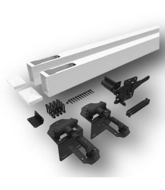51645 White Vinyl Framed Gate Kit 3'-5'W x 6'H