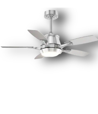 51648 Chrome Ceiling Fan With Light And Remote 42"