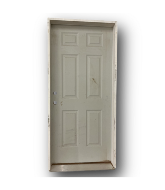 51662 Pre-Hung Gray 6-Panel Exterior Door 36"W x 80"H