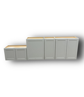 51676 Crisp White Wall Cabinet Set of 4-pcs
