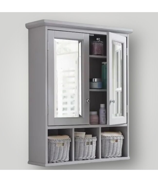 51680 Surface Mount Gray Medicine Cabinet 24.75"W