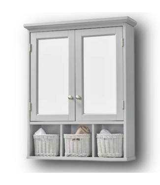51680 Surface Mount Gray Medicine Cabinet 24.75"W