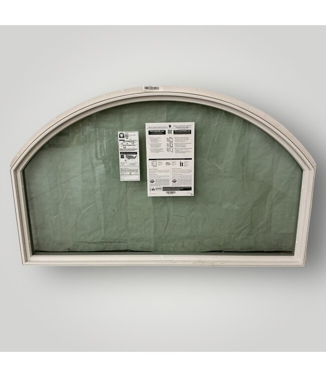 51684 White Aluminum Arch Top Fixed Window 59.625"W