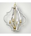 51689 Teigen 4-Light Vintage Gold White Pendant