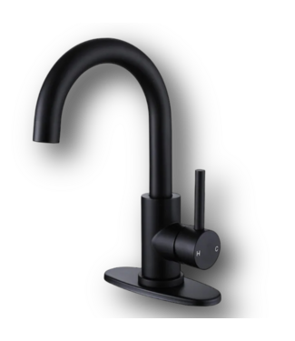 51695 Matte Black Single Hole Bathroom Faucet