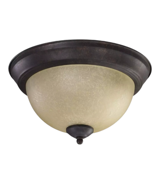 40622 Quorum 11" Amber Flush Mount Ceiling Fixture