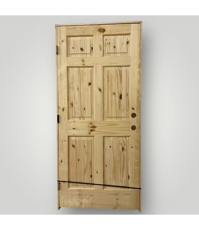 51710 6-Panel Knotty Pine Prehung Interior Door 36" x 80"