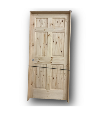 51712 Knotty Pine 6-Panel Prehung Interior Door 36" x 80"