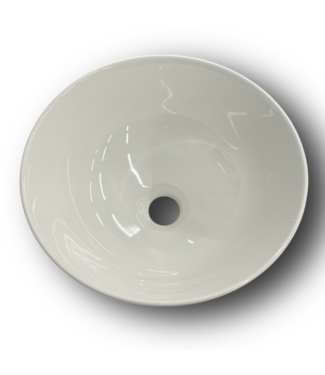 51726 Porcelain Round White Ceramic Vessel Sink
