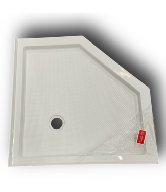 51730 White Corner Shower Base 38"