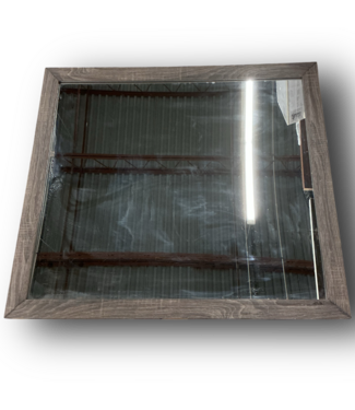 51737 Wood Framed Wall Mirror 39"W x 35"L