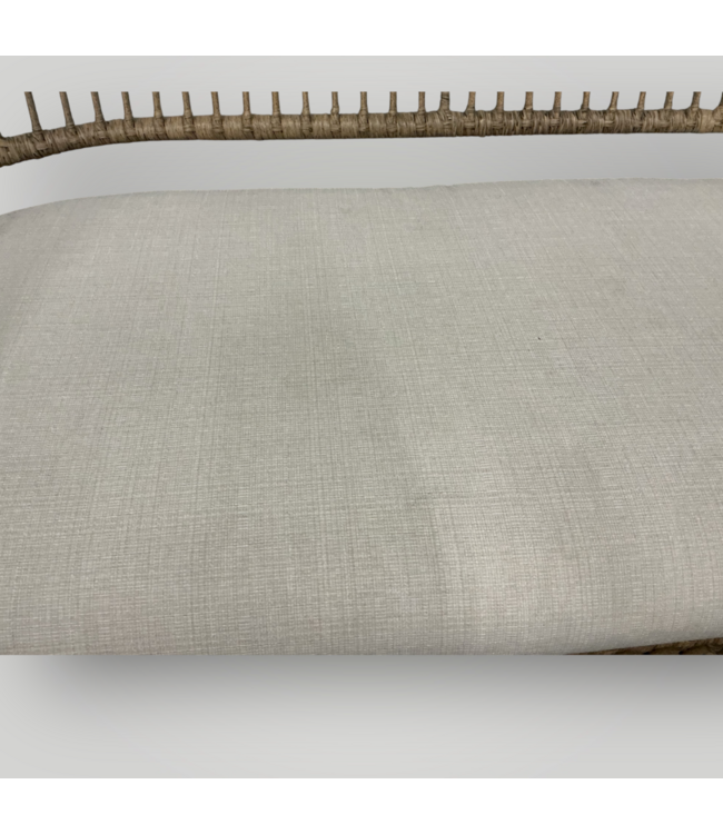 51758 3-Piece Wicker Patio Set With 2 Cream Cushions