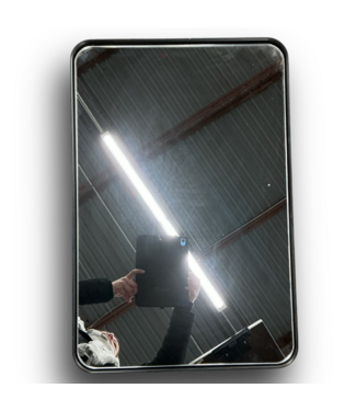 51767 Matte Black Framed Wall Mirror 16'W x 24"H