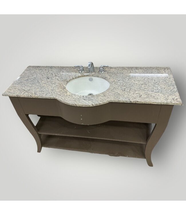 51771 Quartz Top Bathroom Vanity 58"W