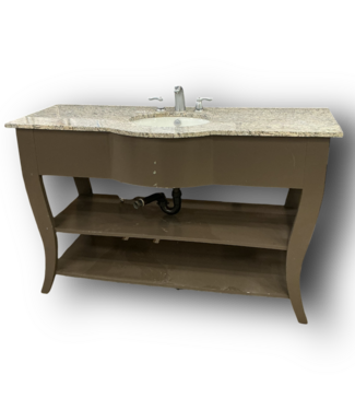 51771 Quartz Top Bathroom Vanity 58"W