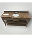 51772 Baltic Brown Quartz Top Bathroom Vanity 58"W