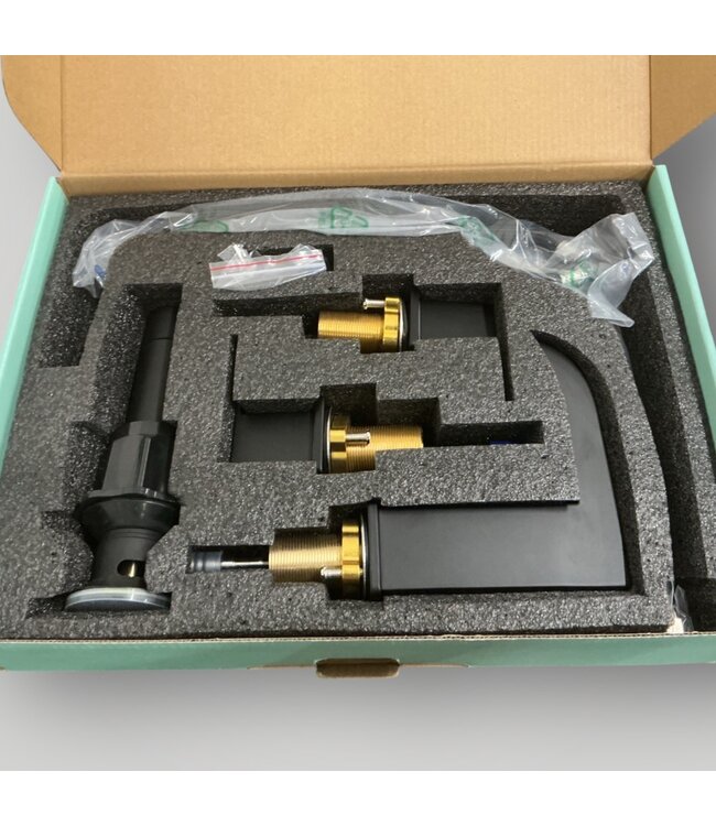 51774 Black Widespread Waterfall Bathroom Faucet