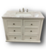 51776 White Bathroom Vanity With Top 36.5"W