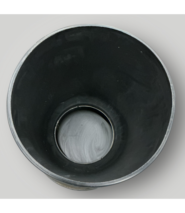 51779 Matte Black Glazed Plant Pot