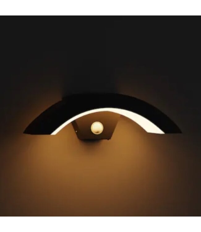 51782 Black Arched LED Outdoor Wall Light