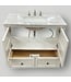 51776 White Bathroom Vanity With Top 36.5"W