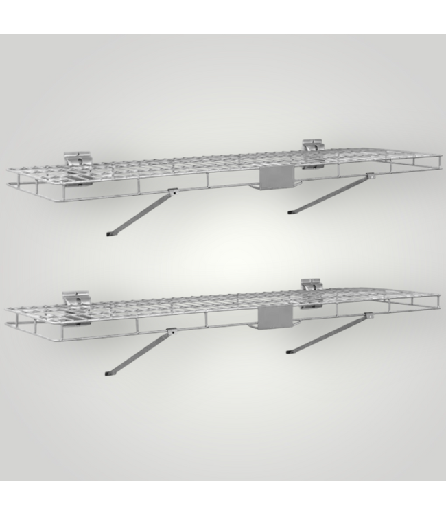 51789 Silver Steel Wire Shelf 2 Pieces