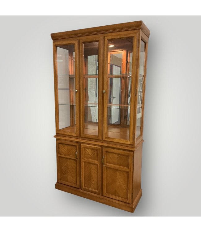 51803 2-Piece Oak China Buffet Cabinet
