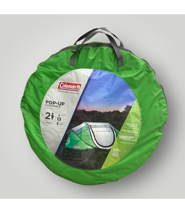 51825 Green And Silver Pop-up 2 Person Tent