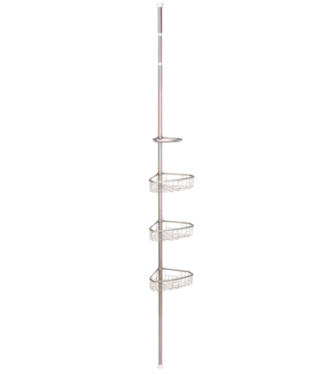 51839 Satin Nickel Steel 4-Shelf Shower Caddy 10.5"W x 8.5"H