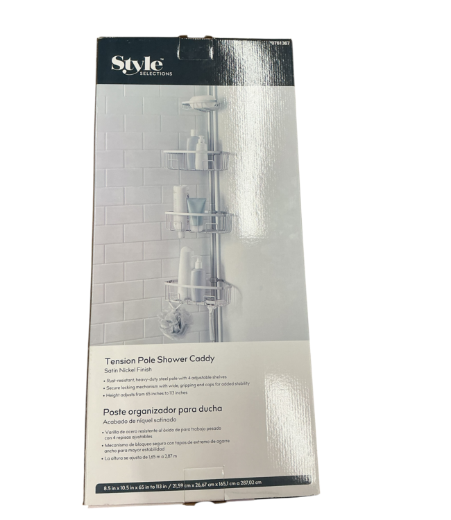 51839 Satin Nickel Steel 4-Shelf Shower Caddy 10.5"W x 8.5"H