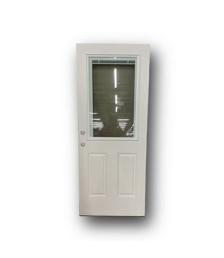 51860 Exterior 1/2Lite Door w/Blinds 32" x 80"