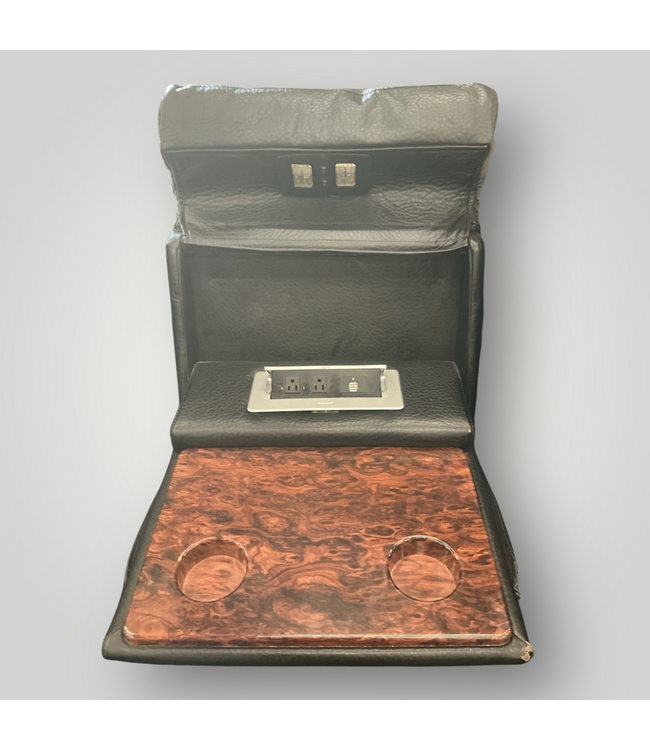 51843 Black Leather Power Reclining Sectional Sofa