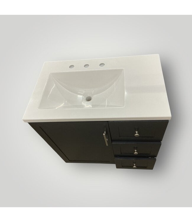 51845 Navy Blue Single Bathroom Vanity w/Top 30.5"W