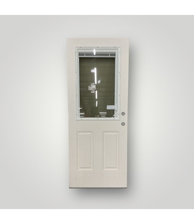 51860 Exterior 1/2Lite Door w/Blinds 32" x 80"