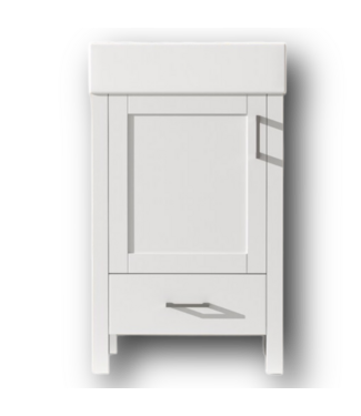 51862 White Bathroom Vanity With Ceramic Sink