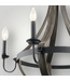 51864 5-Light Distressed Black Chandelier