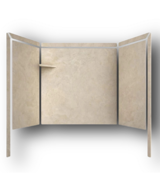 51868 Elite Creme Travertine 3-Piece Bathtub Wall Panel