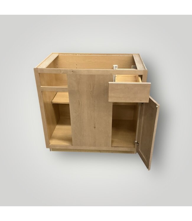 51885 Coastline Brown Blind Corner Base Cabinet 36"W