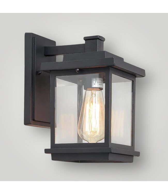 51898 Melusio 1-Light Black Outdoor Wall Lantern