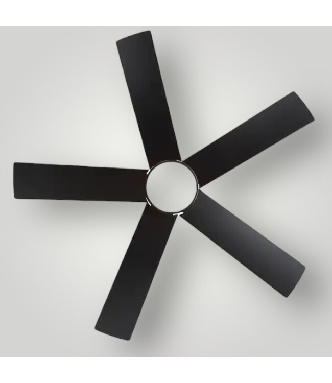 51893 Matte Black Ceiling Fan With Light And Remote 42"